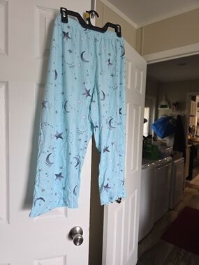 Light Blue Star & Moon Pajama Pants